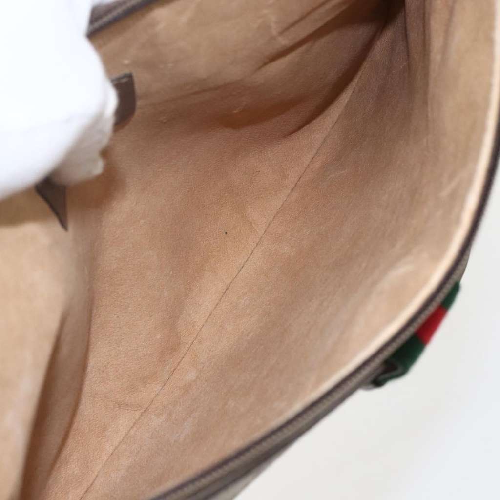 Gucci Vintage Web Crossbody Bag Beige Canvas Good condition - Box View