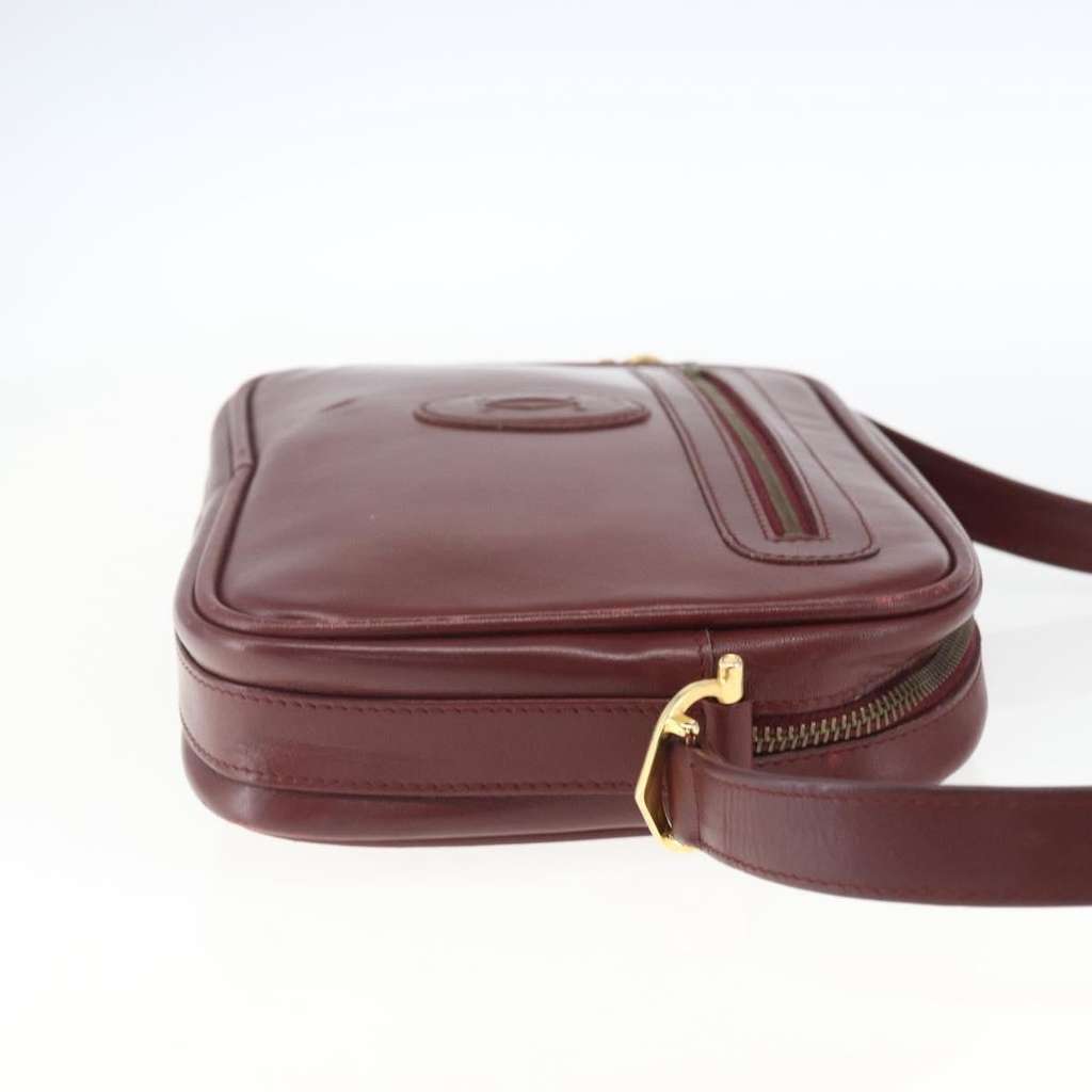Cartier Must de Cartier Shoulder Bag Burgundy Leather Good condition - Model View