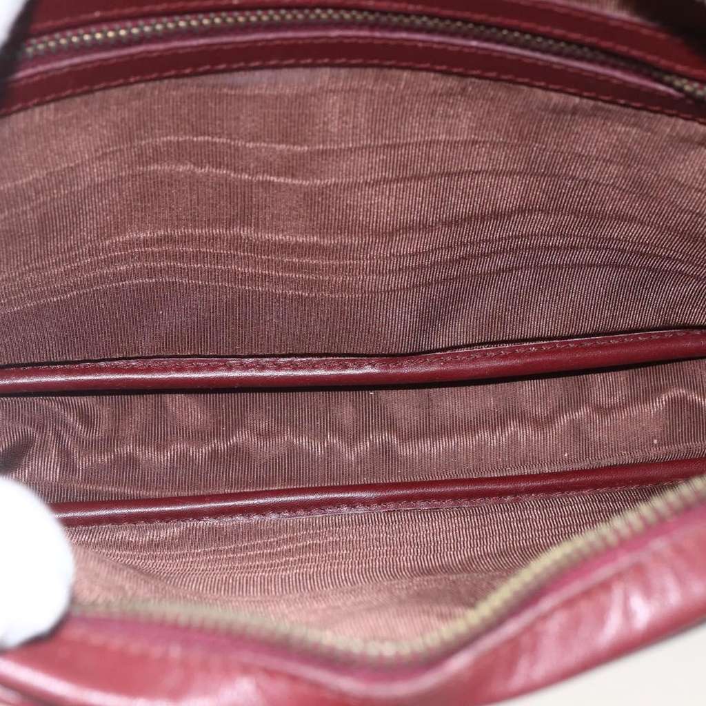 Cartier Must de Cartier Shoulder Bag Burgundy Leather Good condition - Box View