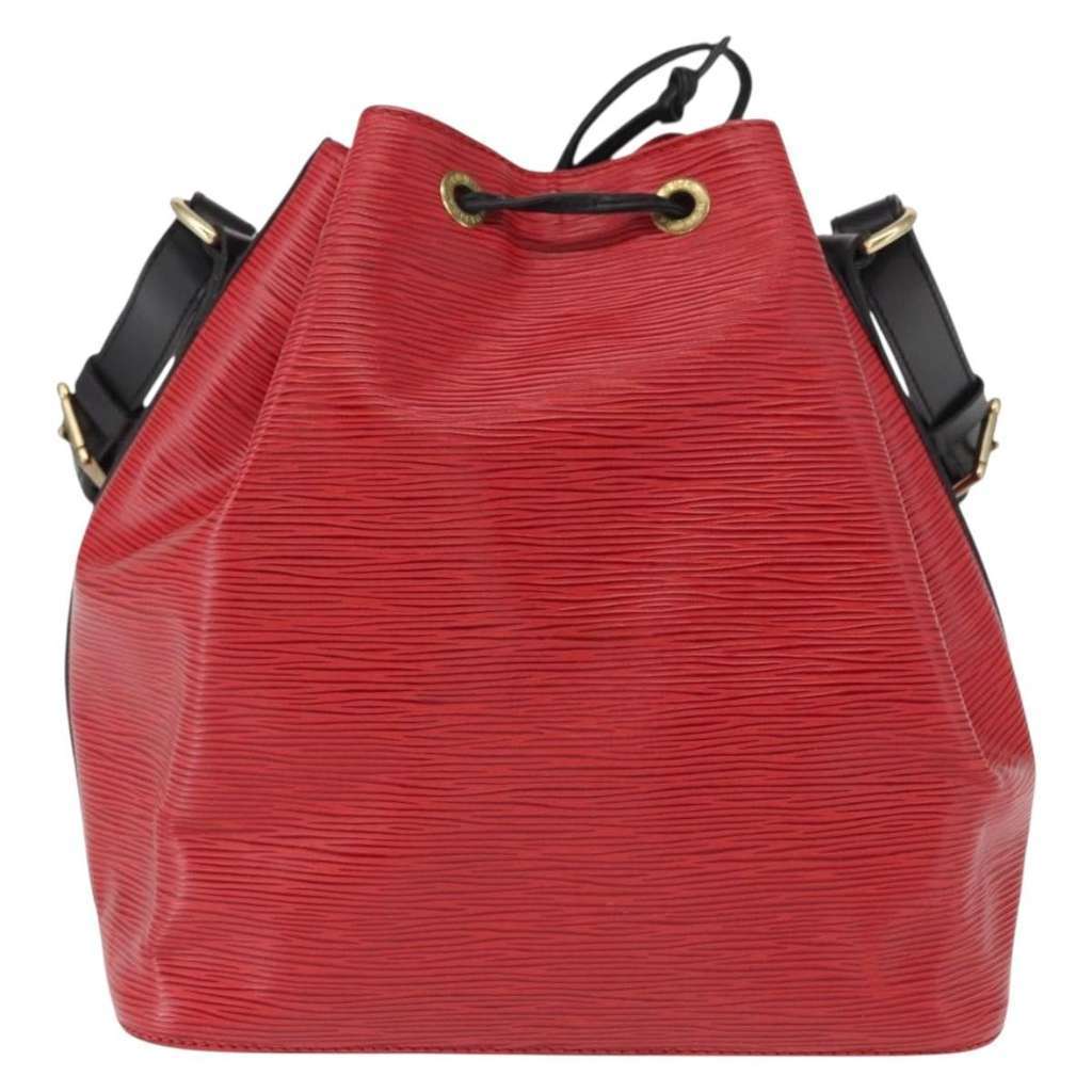 Louis Vuitton Bicolor Petit Noe Handbag Red Leather Good condition - Back View