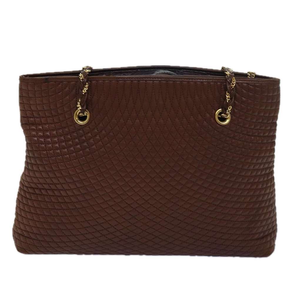 Bally Vintage Tote Bag Brown Leather Good condition - Back View