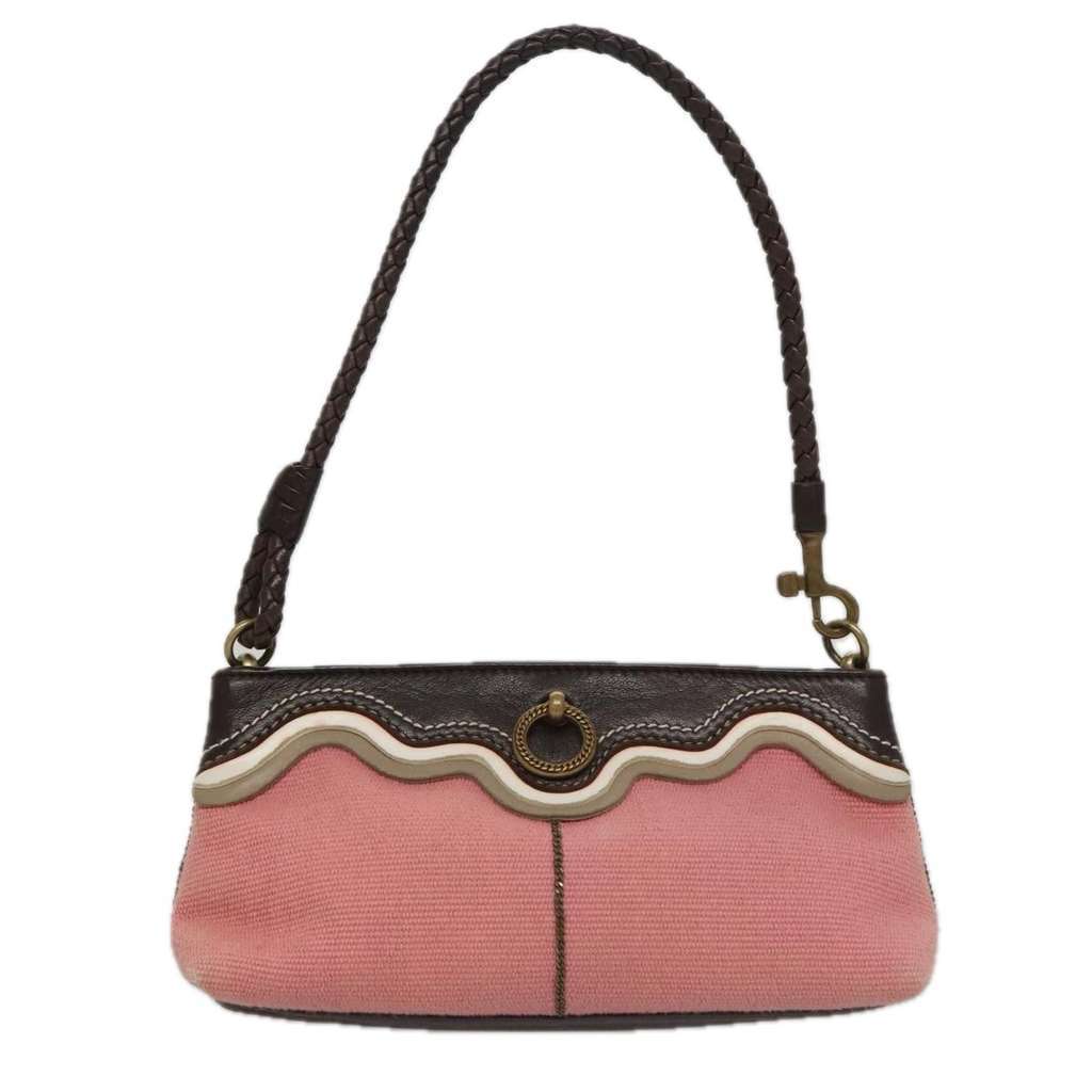 Bottega Veneta Vintage Shoulder Bag Pink Canvas Good condition - Back View