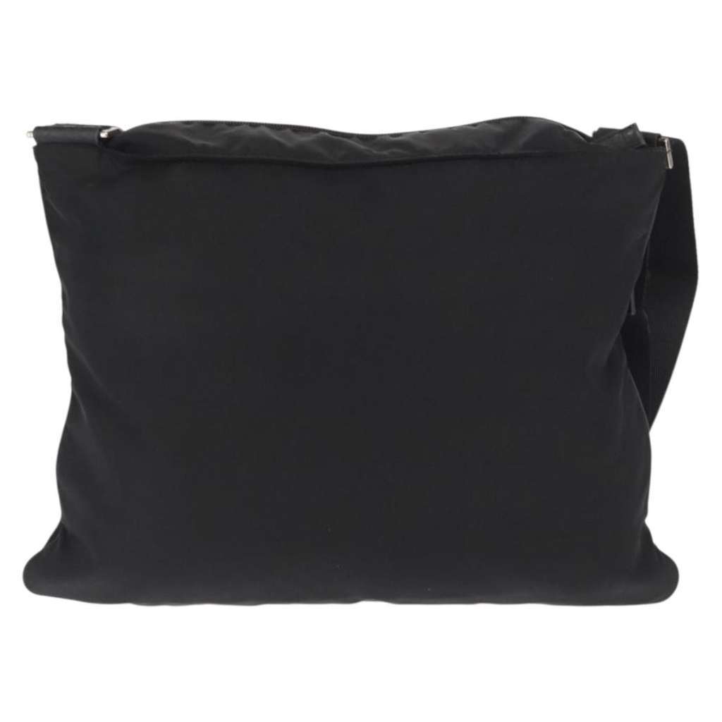 Prada Front Zip Messenger Bag Black Fair condition - Back View