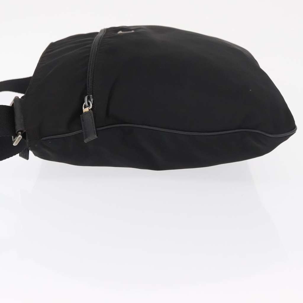 Prada Front Zip Messenger Bag Black Fair condition - Model View
