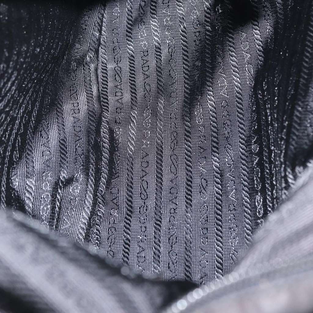 Prada Front Zip Messenger Bag Black Fair condition - Box View