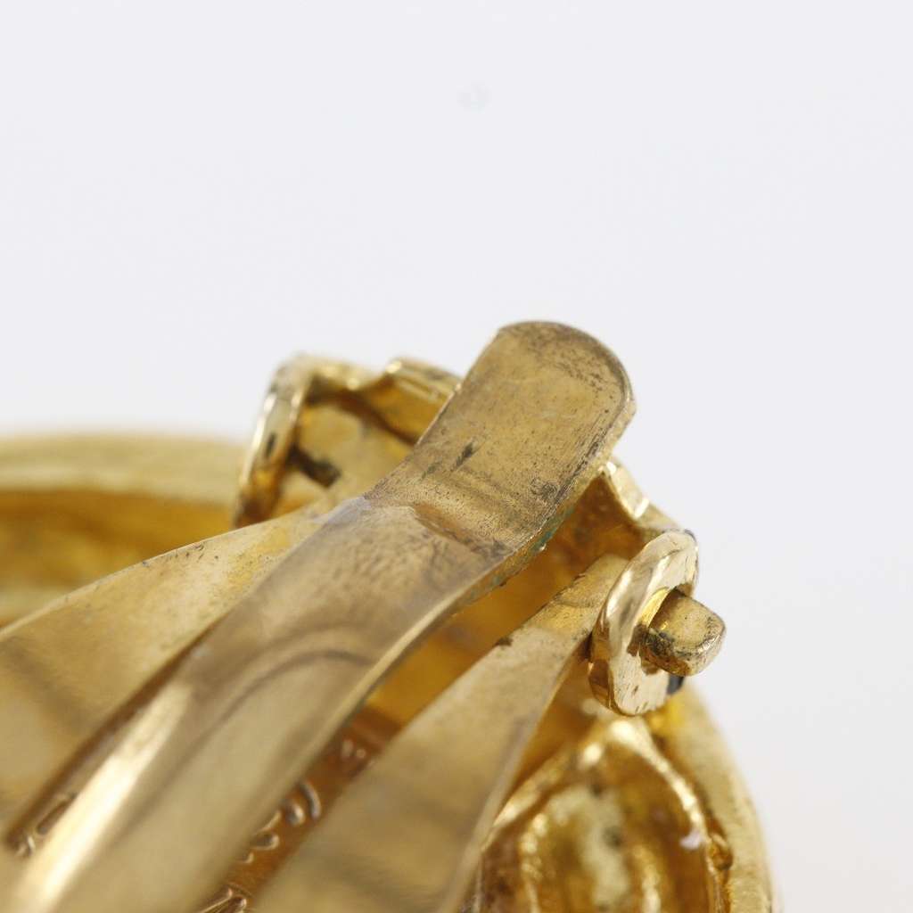 Chanel Vintage CC Clip-On Earrings Gold Good condition - Box View