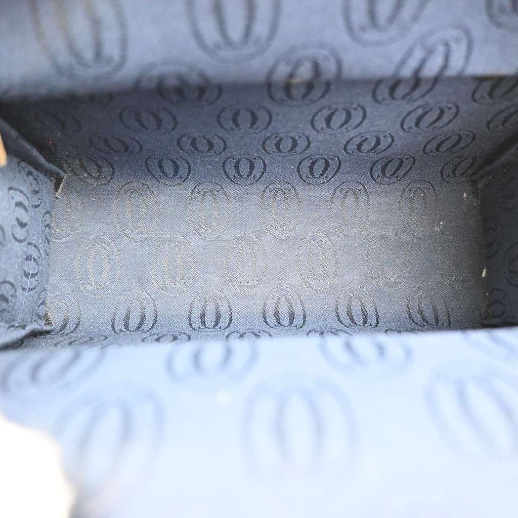 Cartier Vintage Shoulder Bag Navy Leather Good condition - Box View