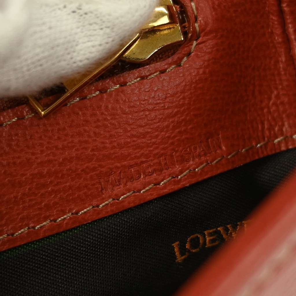 Loewe Velazquez shoulderbag Red Leather Good condition - Box View