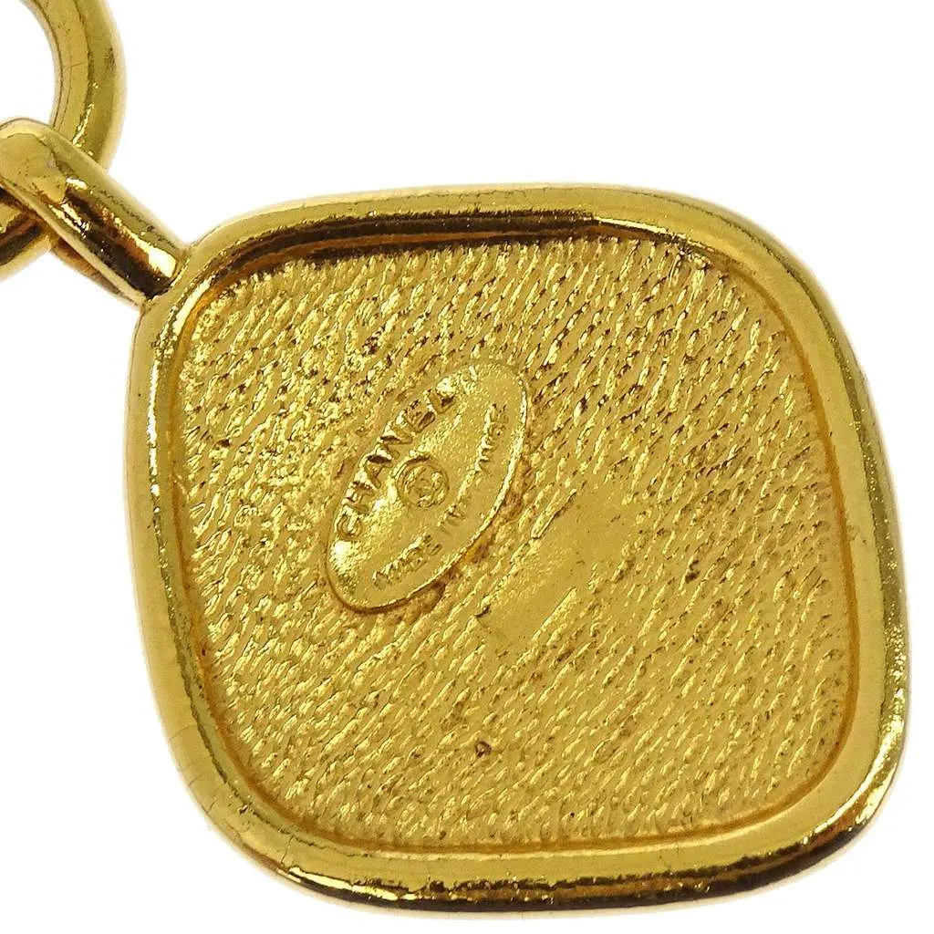 Chanel Vintage CC Diamond Pendant Necklace Gold Good - Inside View