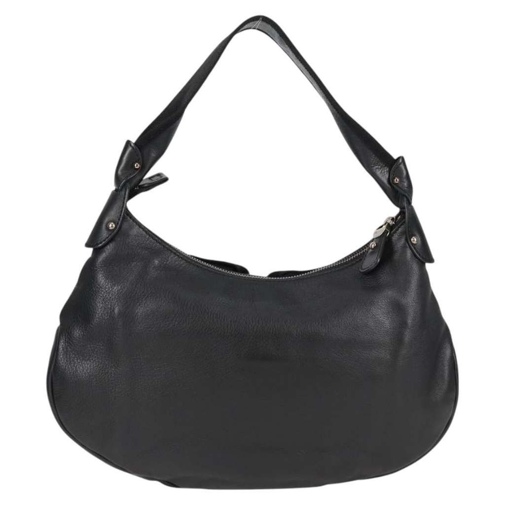 Salvatore Ferragamo Vala Shoulder Bag Black Leather Good condition - Back View