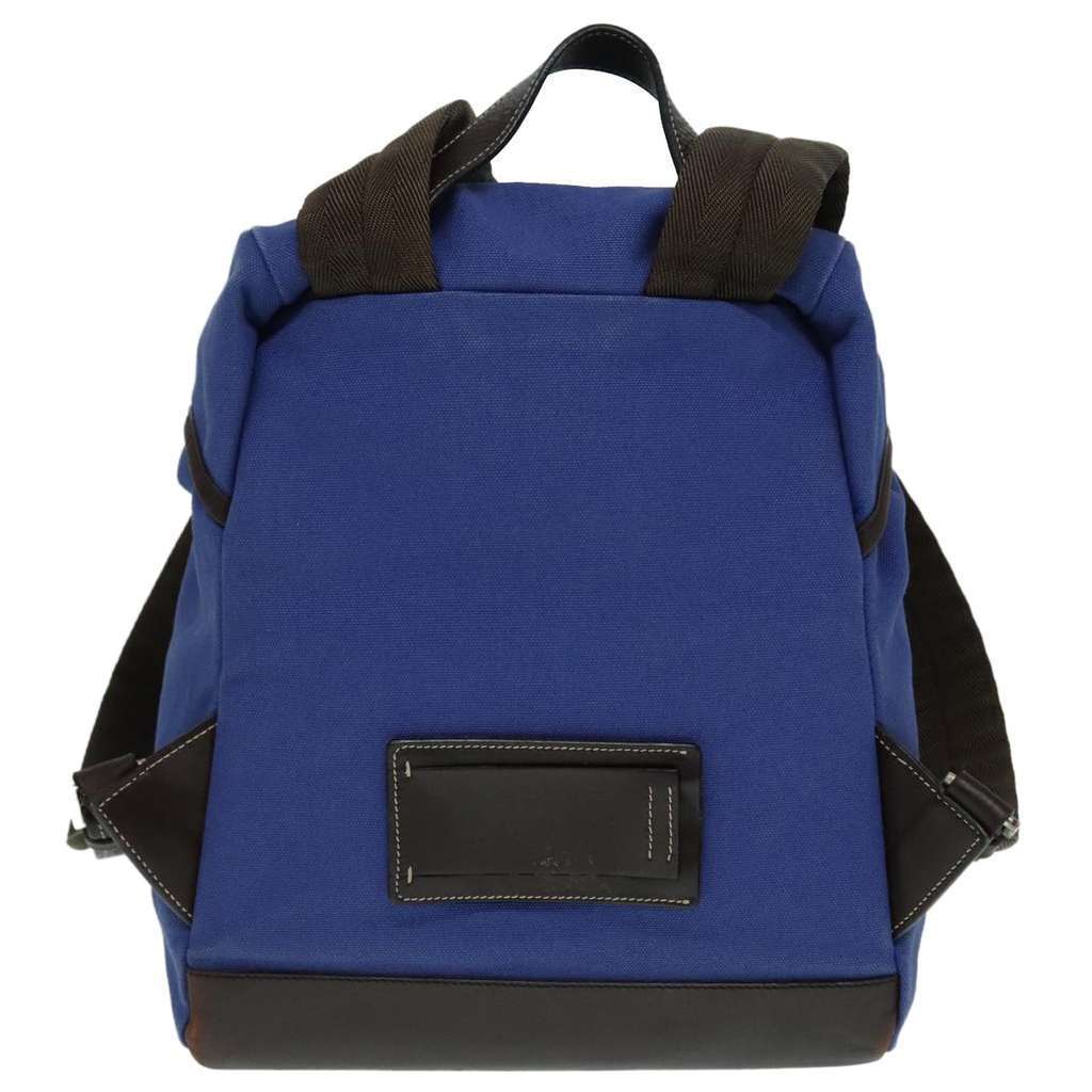 Prada Logo Backpack Blue Canvas Good condition - Back View