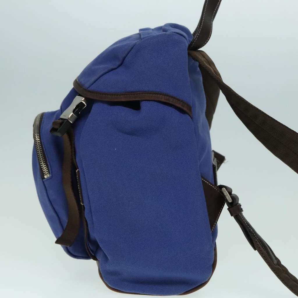 Prada Logo Backpack Blue Canvas Good condition - Inside View