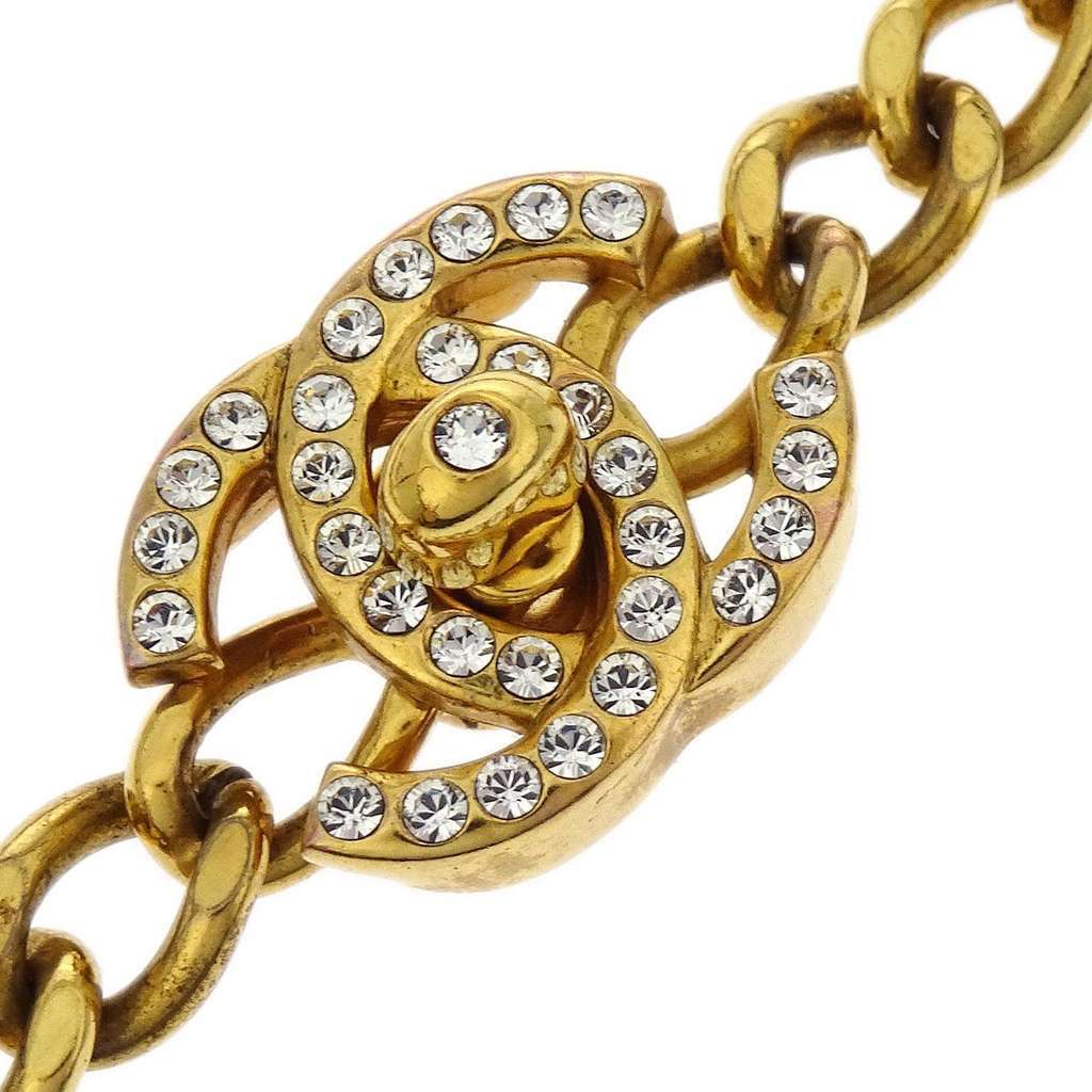 Chanel Vintage Turnlock Reissue Chain Necklace Gold Good condition - Back View