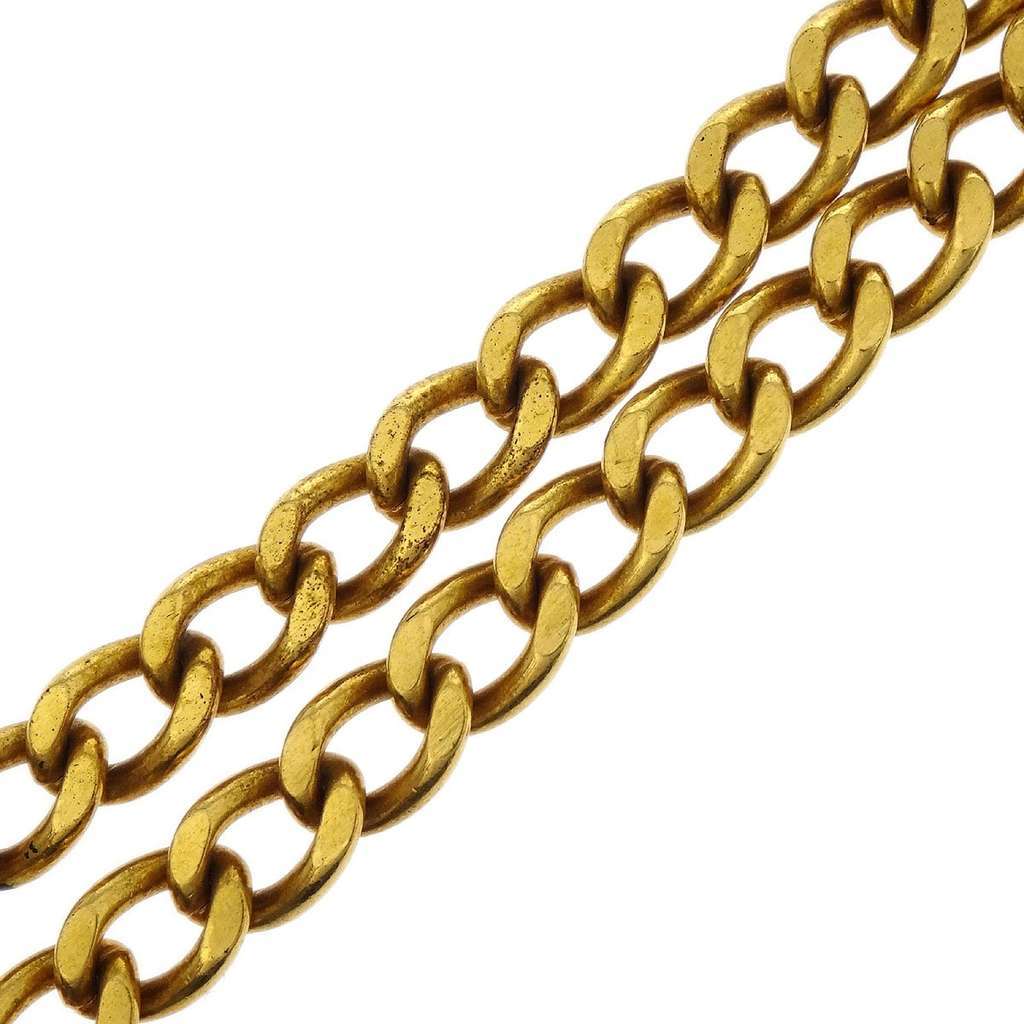 Chanel Vintage Turnlock Reissue Chain Necklace Gold Good condition - Inside View