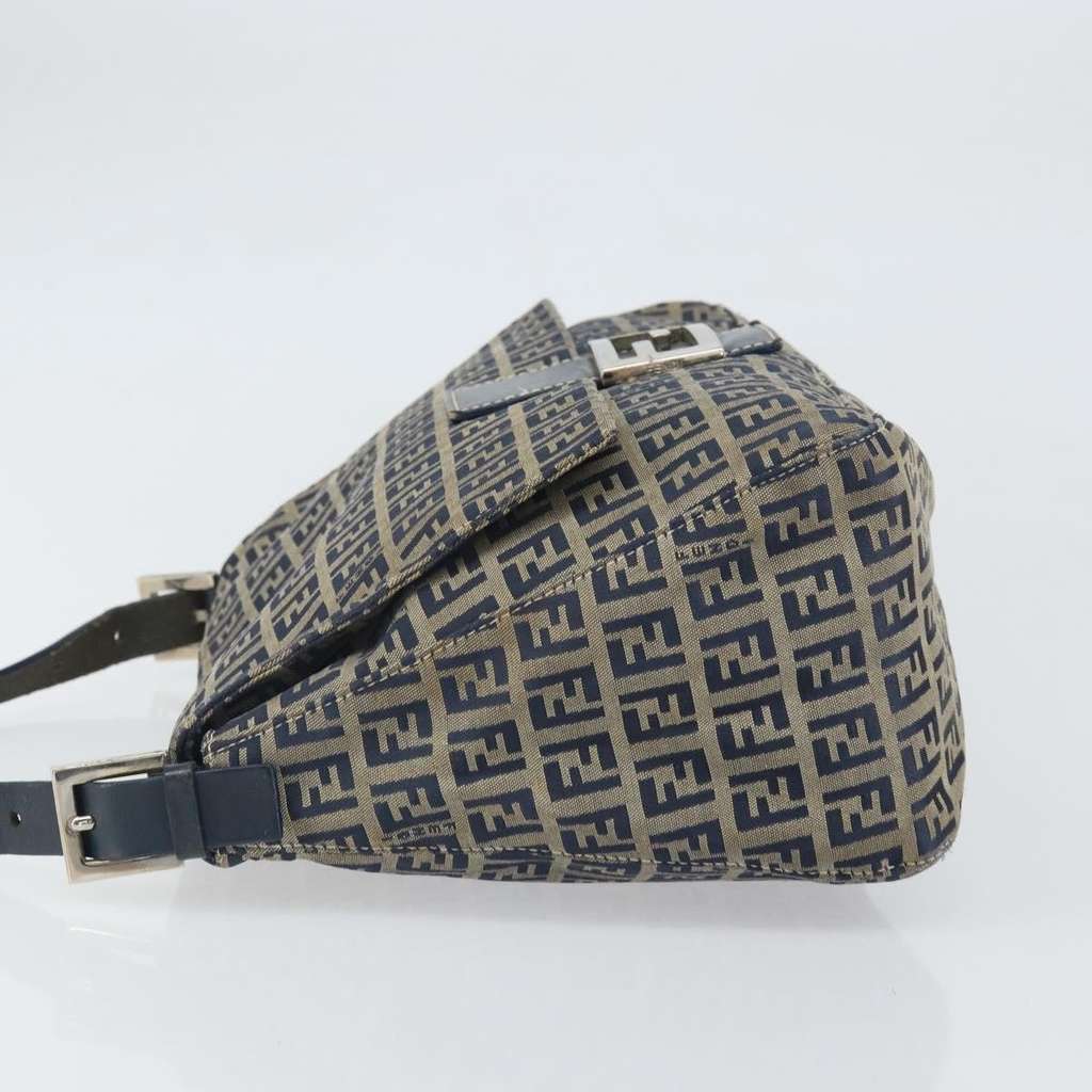 Fendi Mamma Baguette Navy Canvas Good condition - Model View