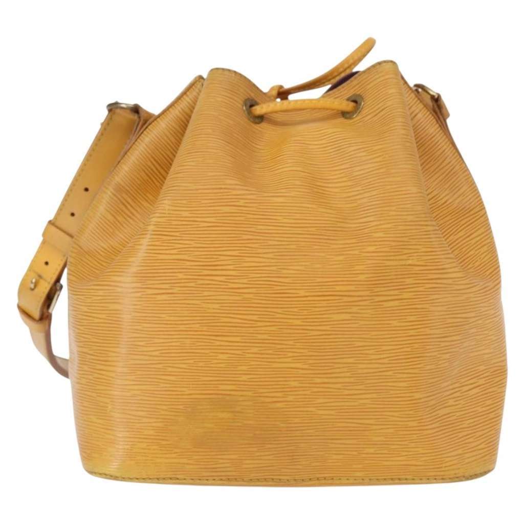 Louis Vuitton Petit Noe Handbag Yellow Leather Good condition - Back View