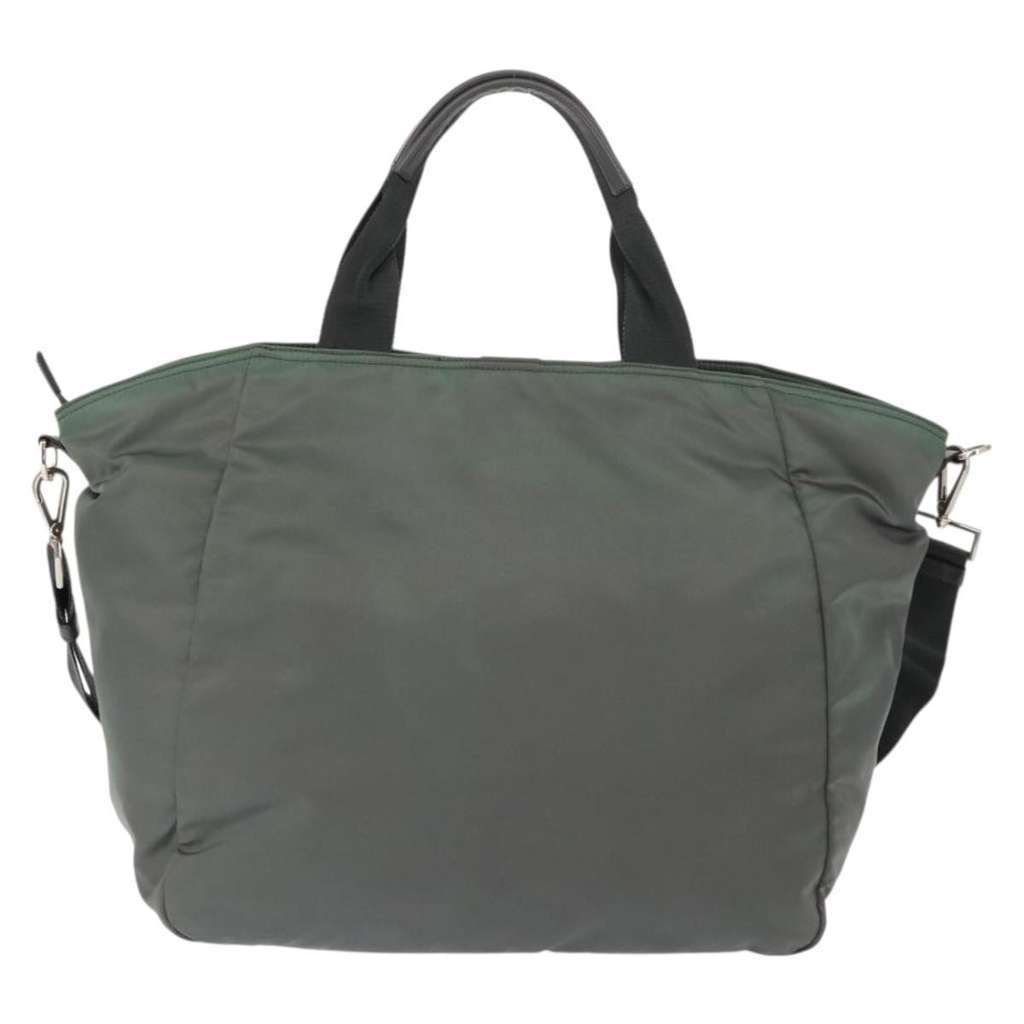 Prada Vela Convertible Tote Khaki Good condition - Back View