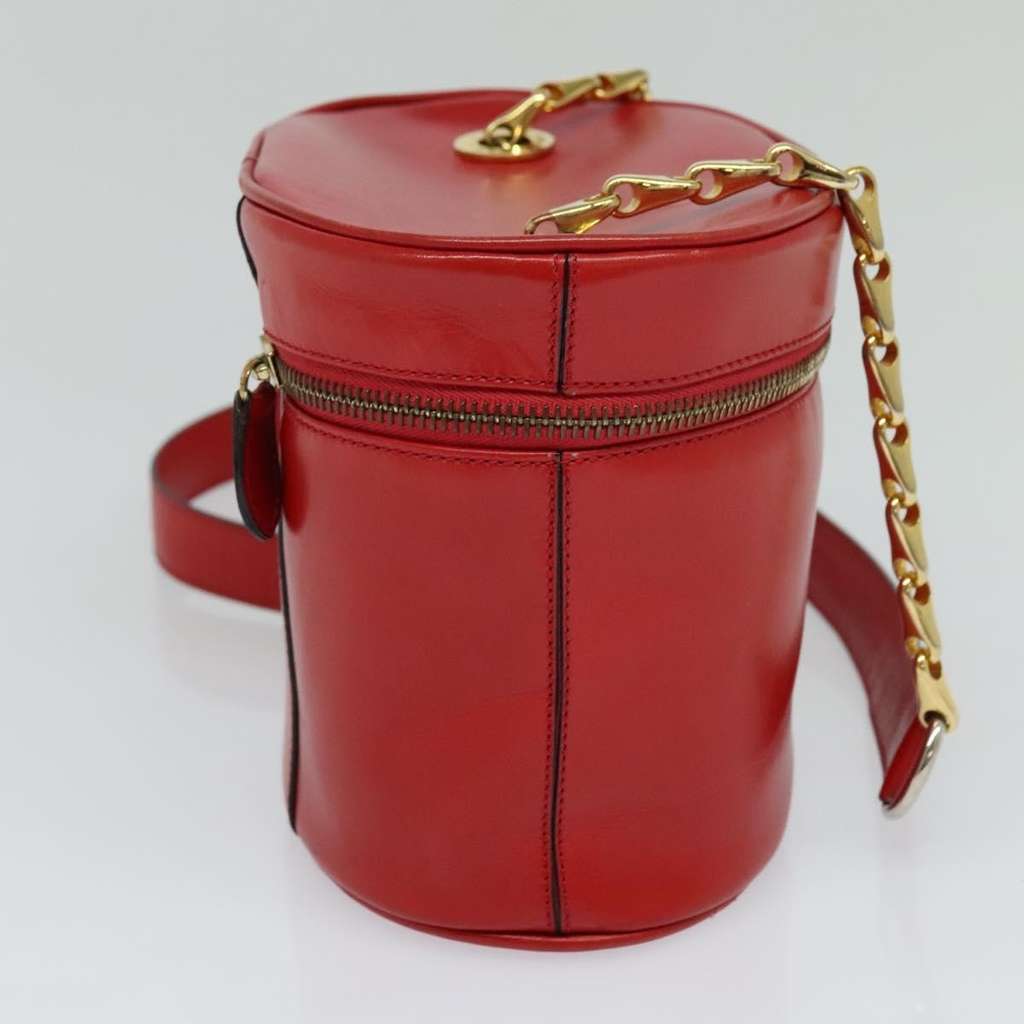 Celine Vanity bag Red Leather Good condition - Inside View
