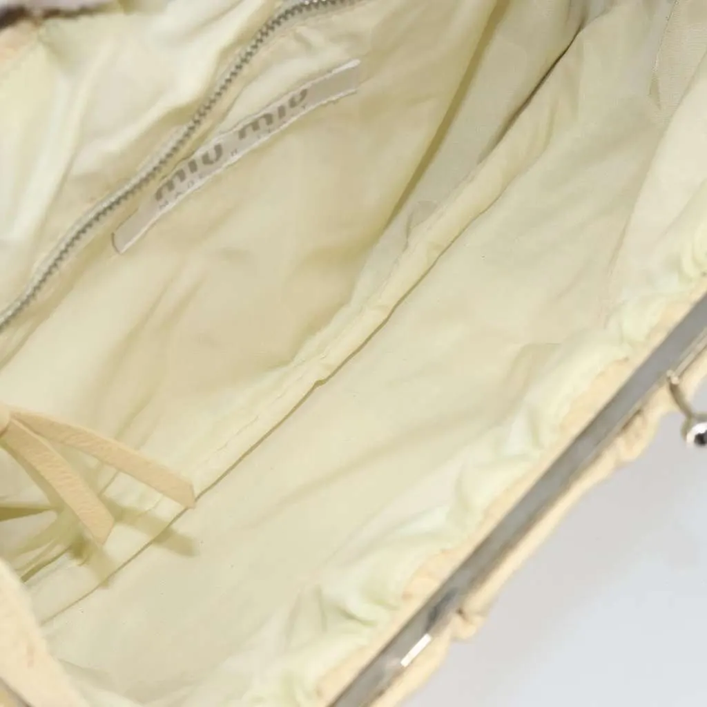 Miu Miu Kisslock Frame Top Handle Bag Beige Leather Good - Box View