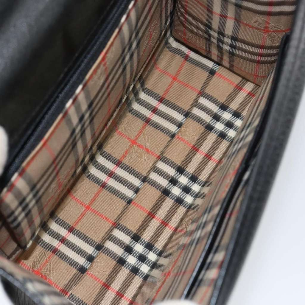 Burberry Vintage Handbag Black Leather Good condition - Box View