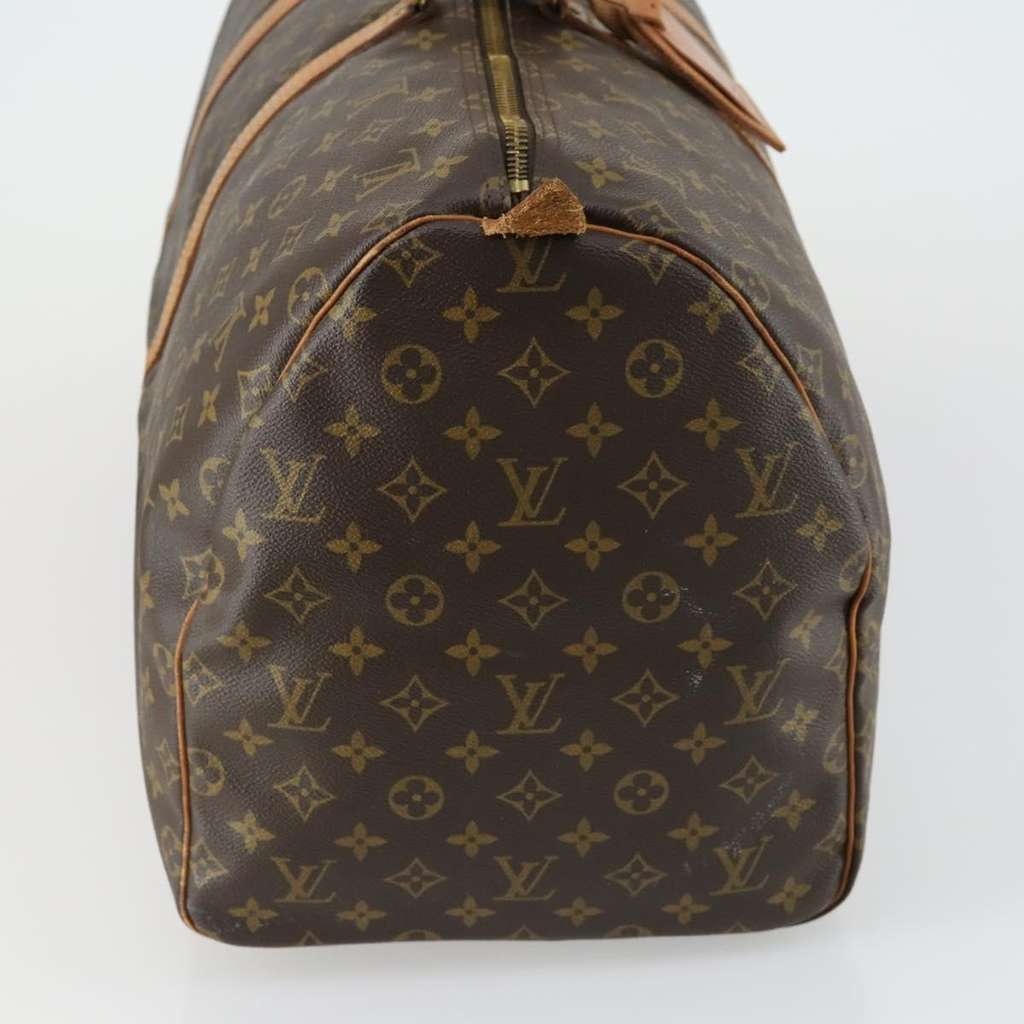 Louis Vuitton Keepall Bag Brown Canvas Fair condition - Model View