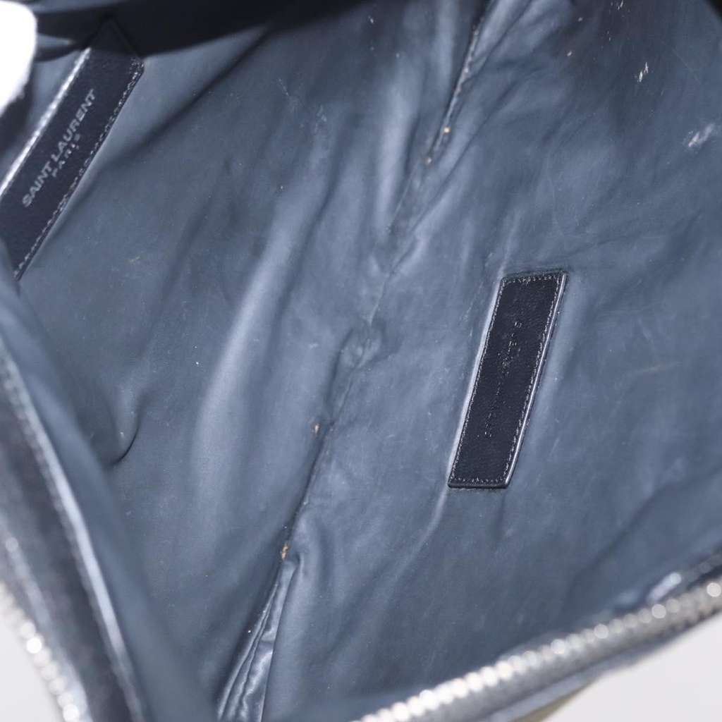 Saint Laurent Beach Zip Pouch Khaki Canvas Good condition - Box View