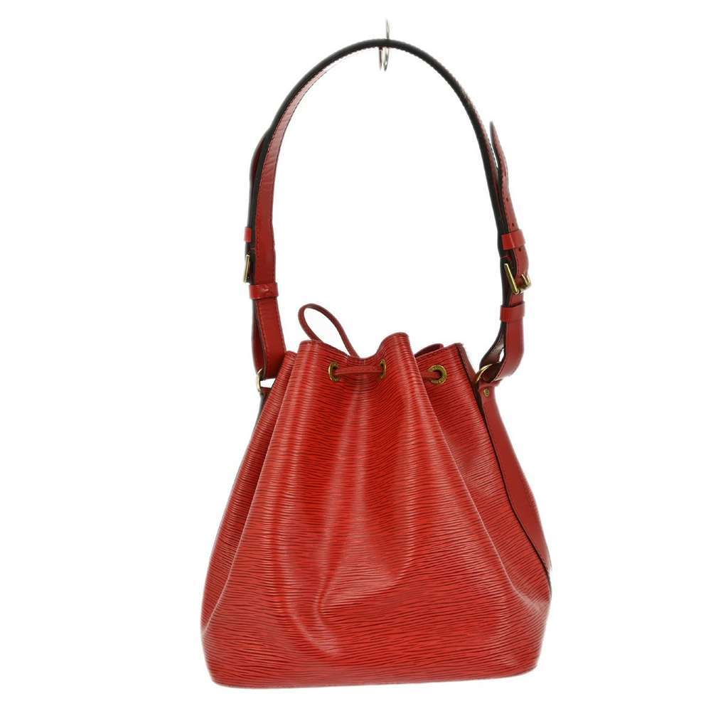 Louis Vuitton Petit Noe Handbag Red Leather Fair condition - Back View
