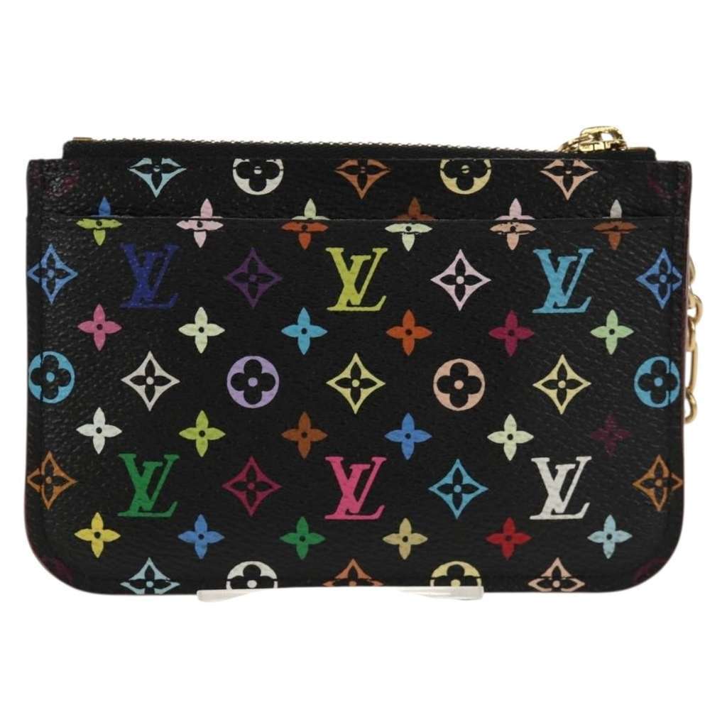 Louis Vuitton Pochette clés NM Black Canvas Good condition - Back View