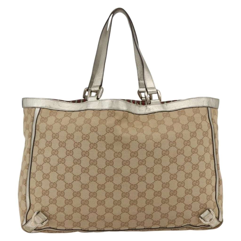 Gucci Abbey Tote Beige Canvas Fair condition - Back View