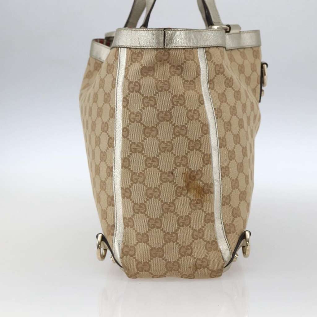 Gucci Abbey Tote Beige Canvas Fair condition - Model View