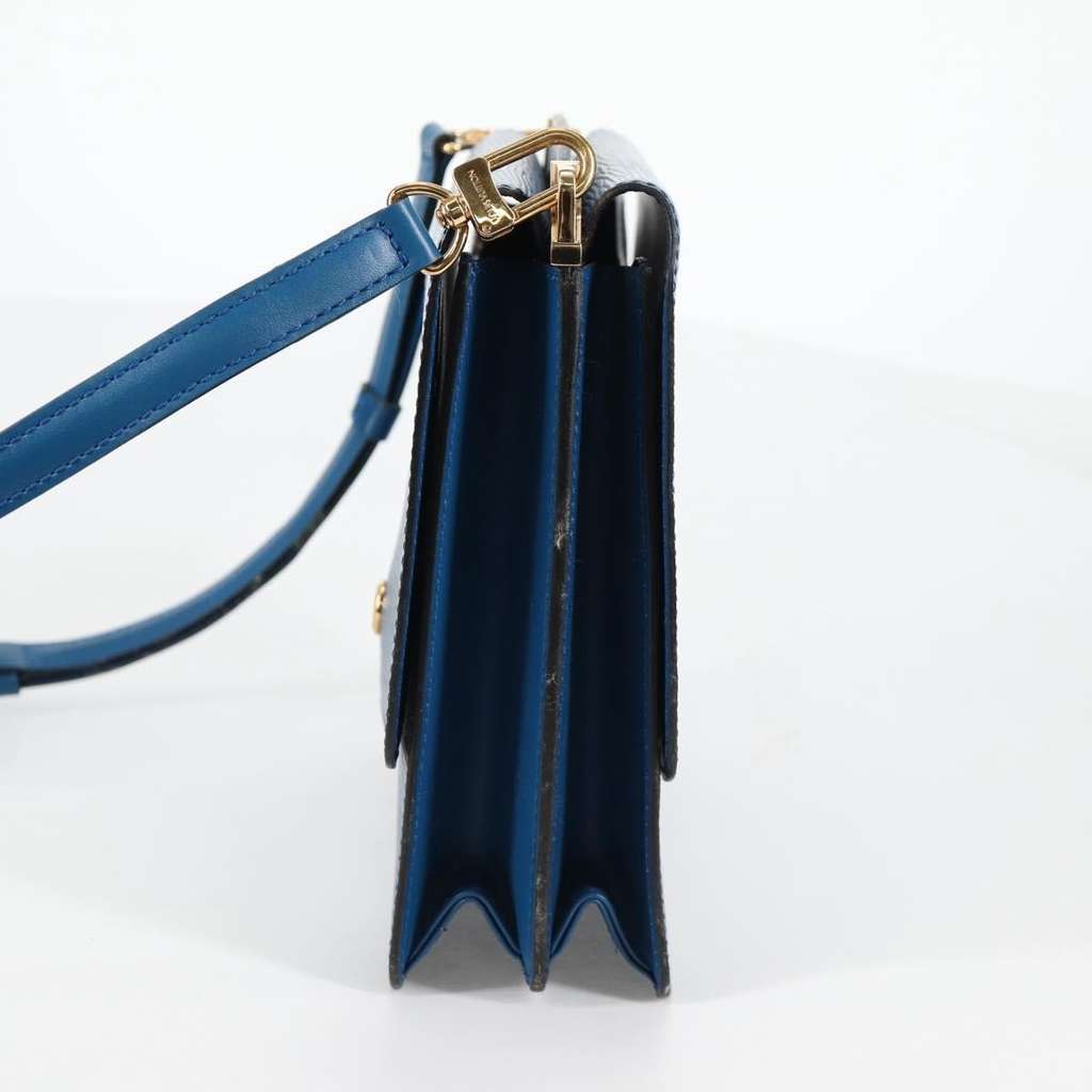 Louis Vuitton Grenelle Shoulder Bag Blue Leather Good condition - Inside View