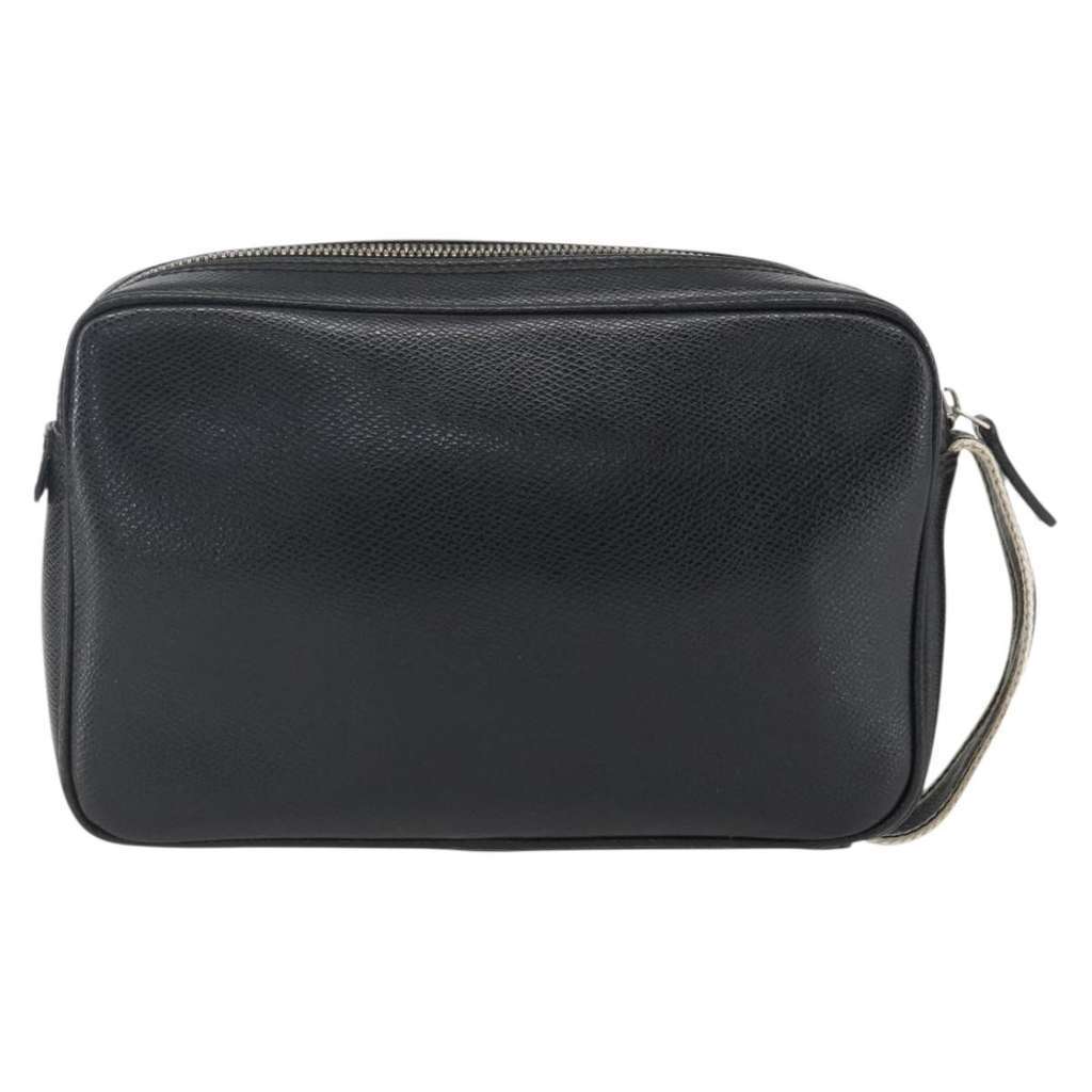 Salvatore Ferragamo Vintage clutch Bag Black Leather Good condition - Back View