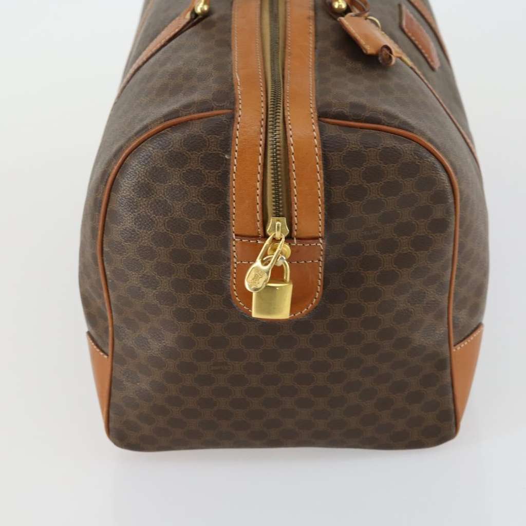 Celine Vintage Macadam Boston bag Brown Canvas Good condition - Model View