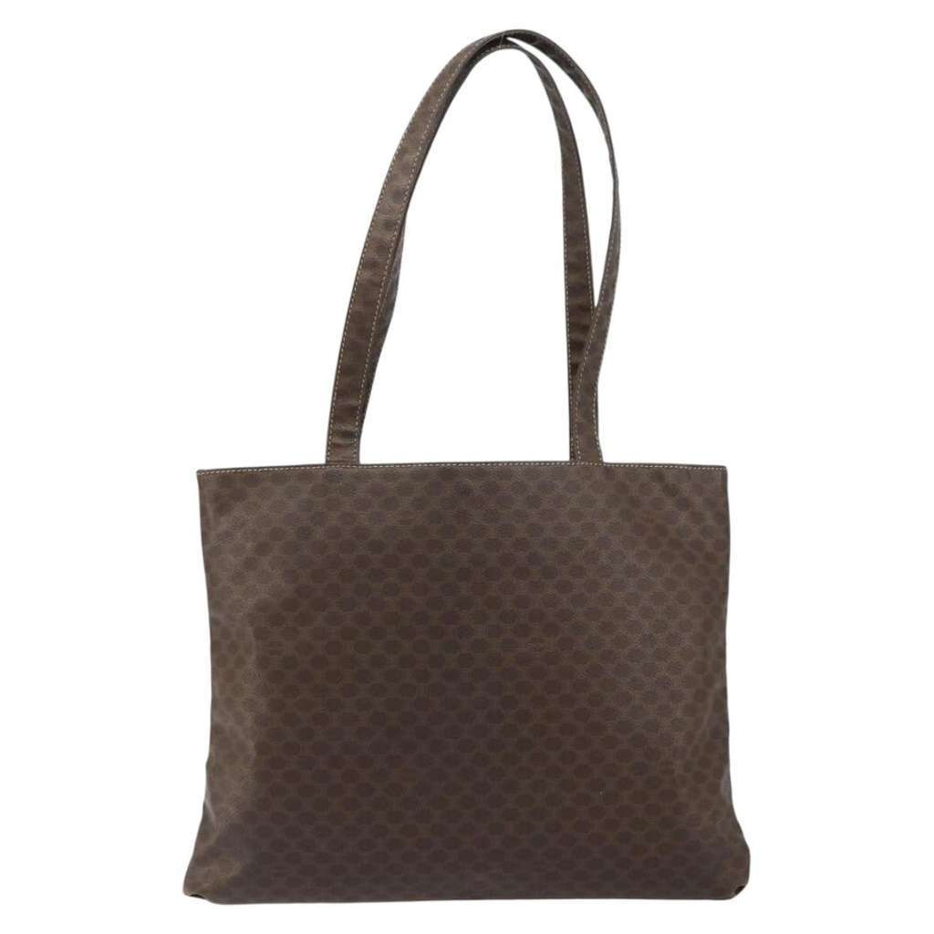 Celine Vintage Macadam Tote bag Brown Canvas Good condition - Back View