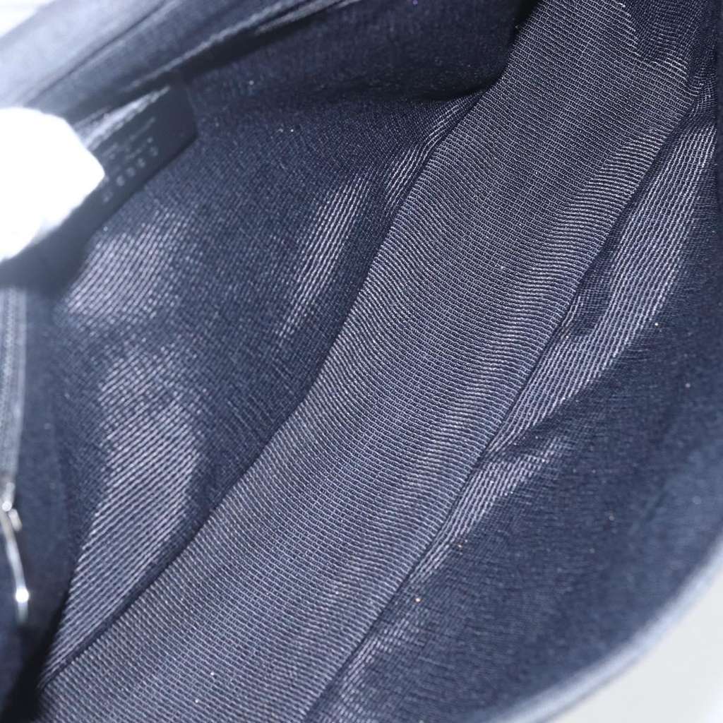 Salvatore Ferragamo Gancini Shoulder Bag Black Canvas Good condition - Box View