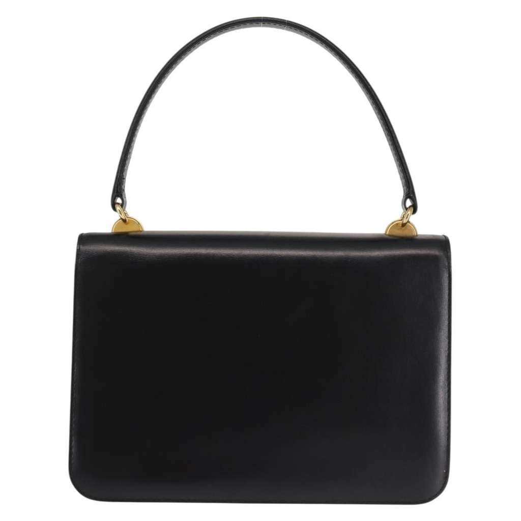 Gucci 1973 Flap Top Handle Bag Black Leather Good condition - Back View