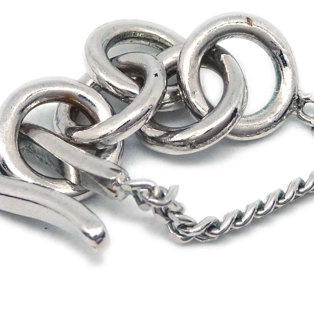 Chanel Vintage CC Pendent Necklace Silver Good condition - Inside View