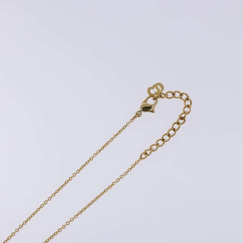 Christian Dior CD Pendant Necklace Gold Metal Good condition - Box View