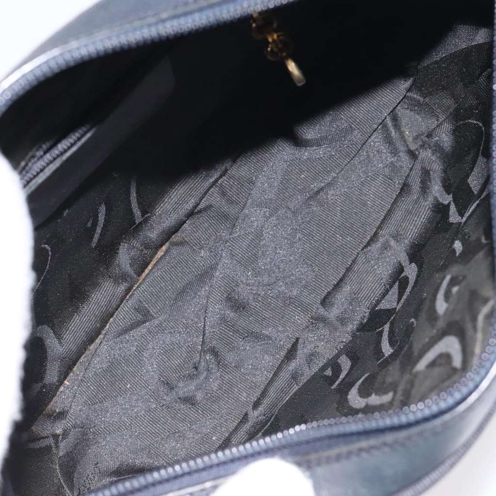 Salvatore Ferragamo Vala Shoulder Bag Navy Leather Good condition - Box View