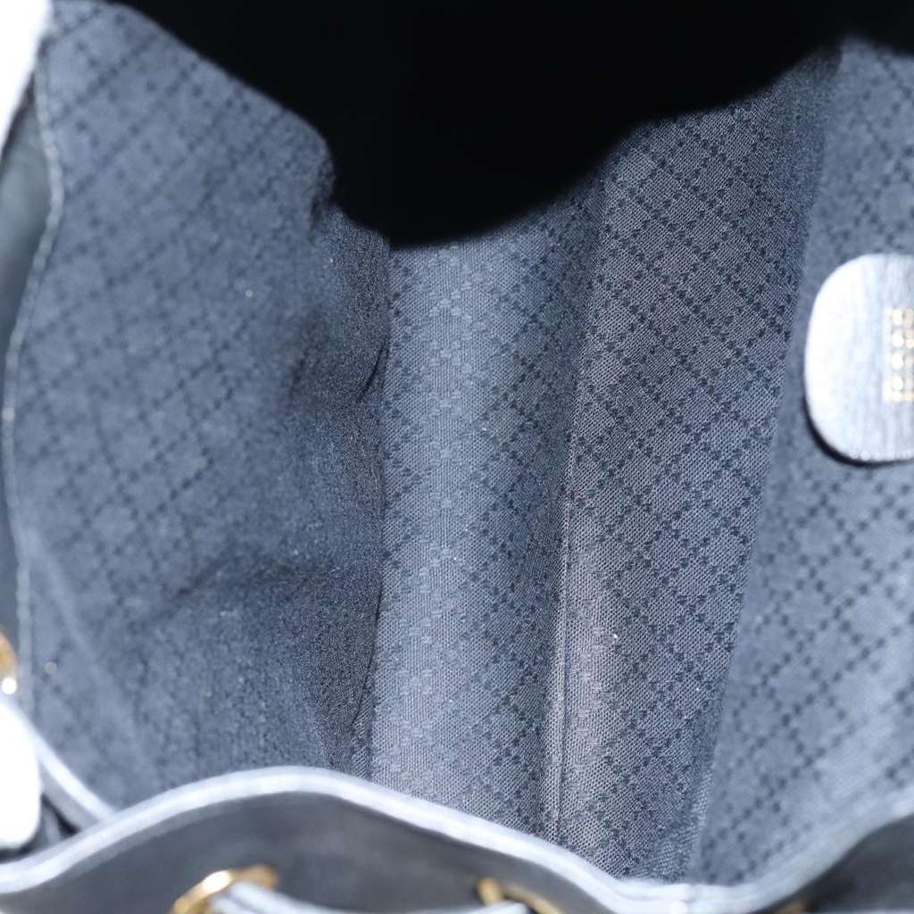 Gucci Vintage Bamboo Backpack Black Leather Good condition - Box View