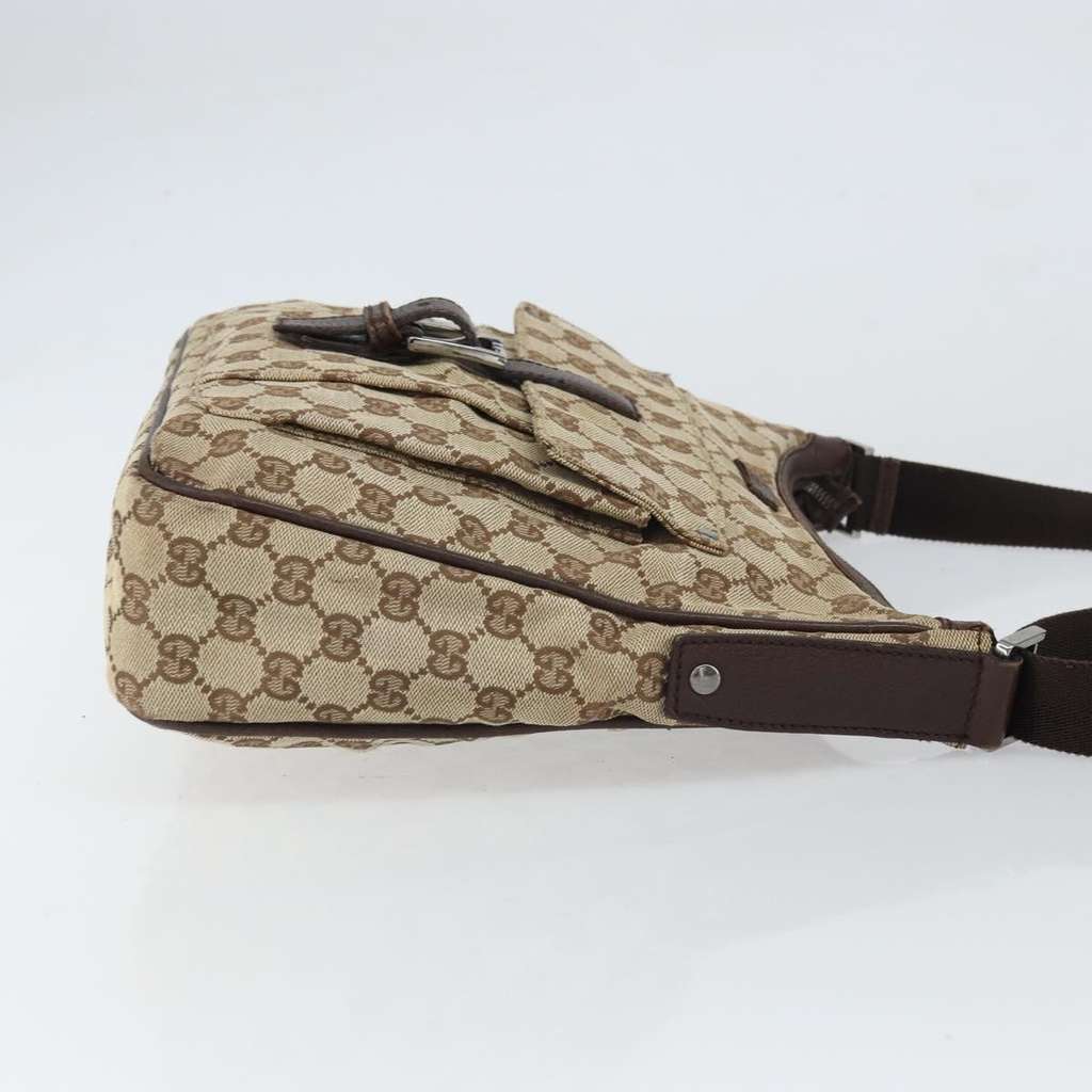 Gucci Vintage Shoulder Bag Beige Canvas Good condition - Inside View