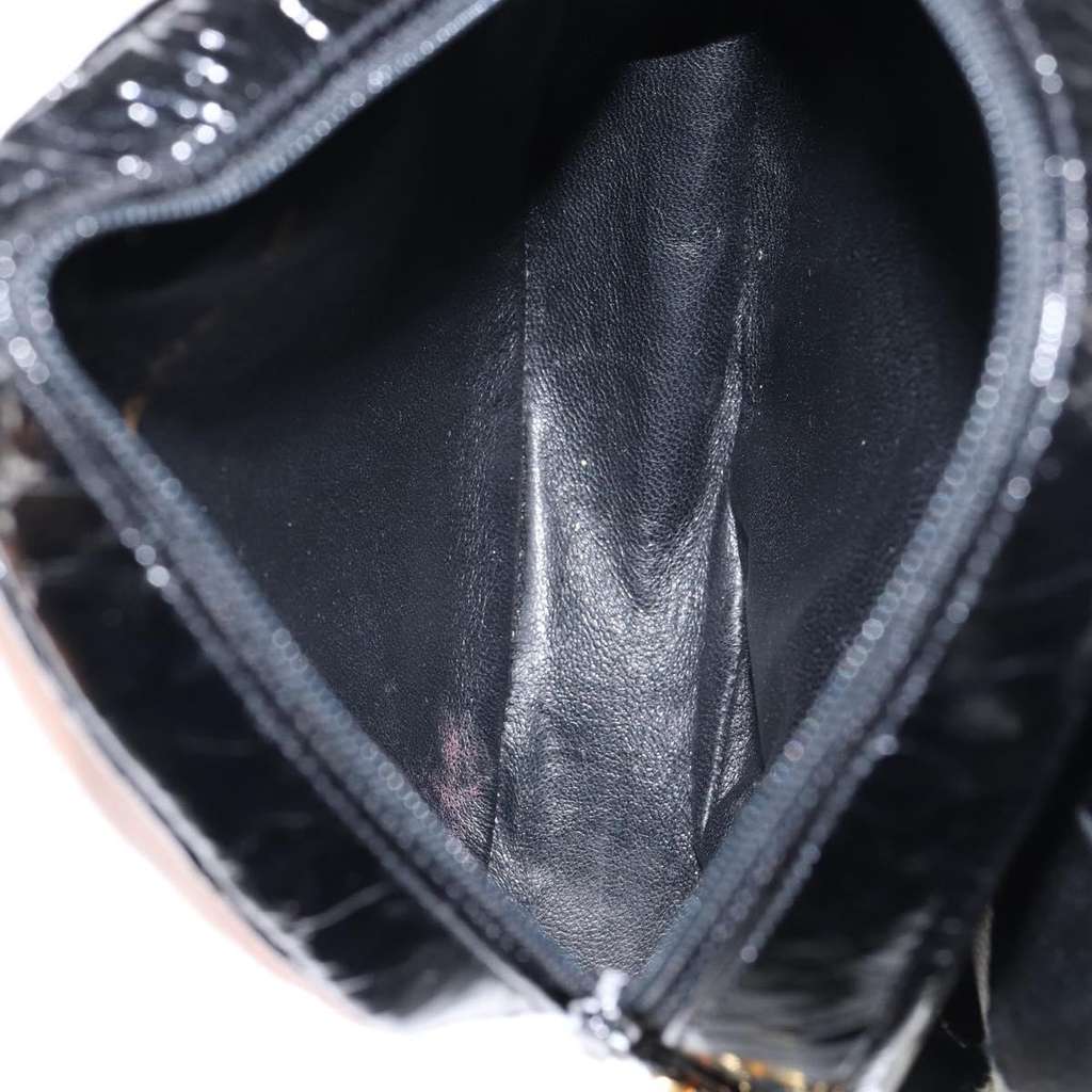 Chanel Vintage Camellia Round Evening Bag Black Good condition - Box View