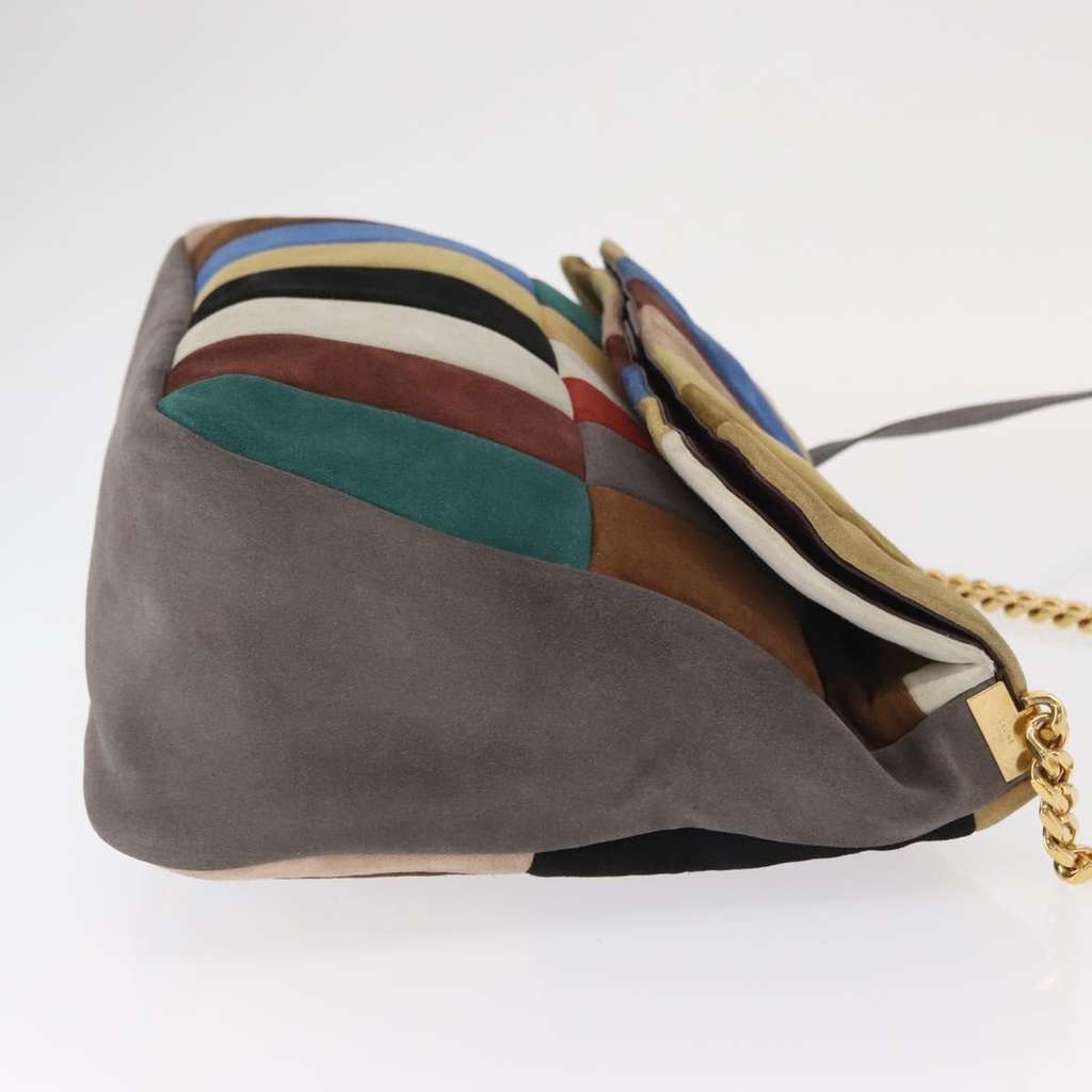 Celine Triomphe Chain Shoulder Bag Other Suede Good condition - Inside View