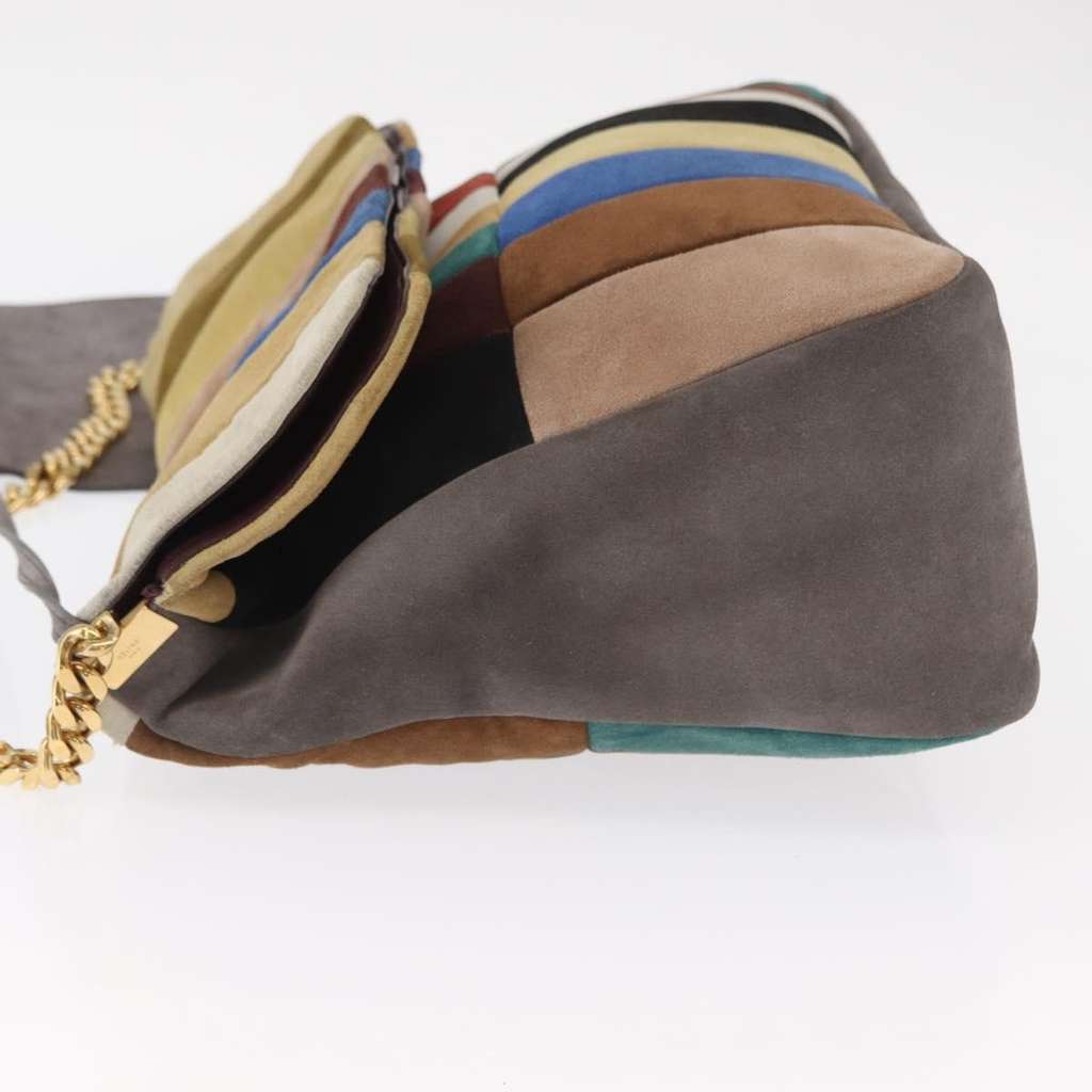 Celine Triomphe Chain Shoulder Bag Other Suede Good condition - Model View