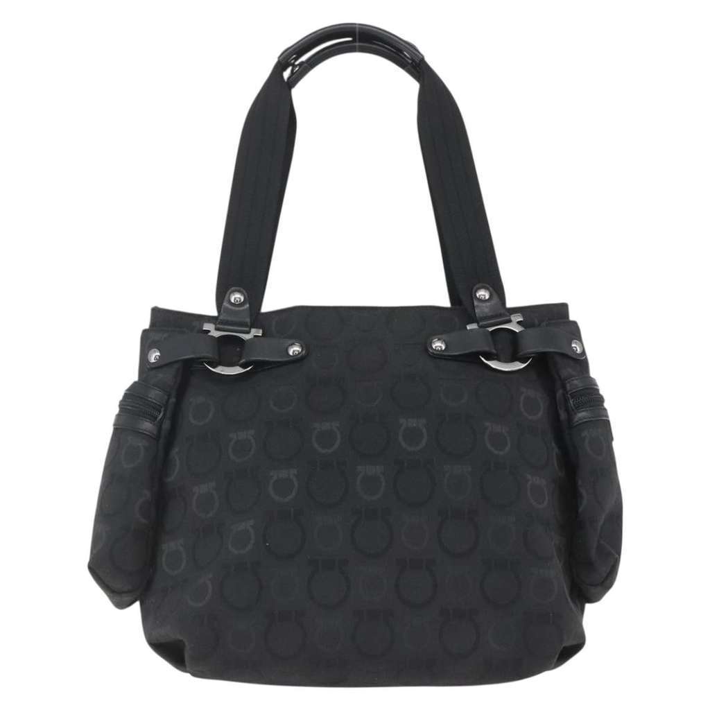 Salvatore Ferragamo Gancini Tote Black Good condition - Back View