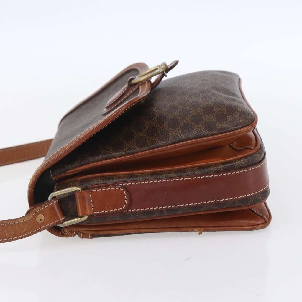 Celine Vintage Macadam Shoulder Bag Brown Canvas Good condition - Inside View