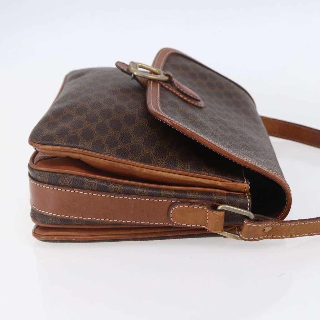 Celine Vintage Macadam Shoulder Bag Brown Canvas Good condition - Model View