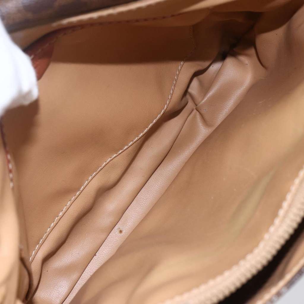 Celine Vintage Macadam Shoulder Bag Brown Canvas Good condition - Box View