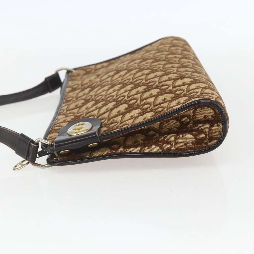 Christian Dior Vintage CD trotter Shoulder bag Beige Canvas Good condition - Inside View