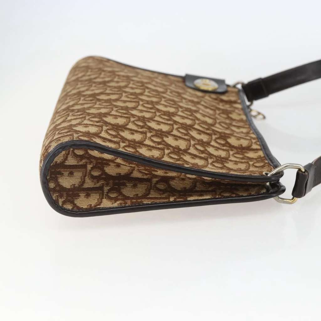 Christian Dior Vintage CD trotter Shoulder bag Beige Canvas Good condition - Model View